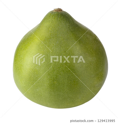 Whole Pomelo Citrus Freshness and Juicy Texture isolated on a white Background Whole Pomelo Citrus Freshness and Juicy Texture isolated on a white Background 129413995