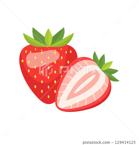 水果 草莓 矢量 129414125