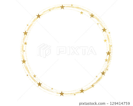帶有星形裝飾的金線圓圈：框架材料 129414759