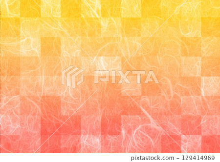 模糊的橙色和紙上的方格圖案 模糊的橙色和紙上的方格圖案 129414969