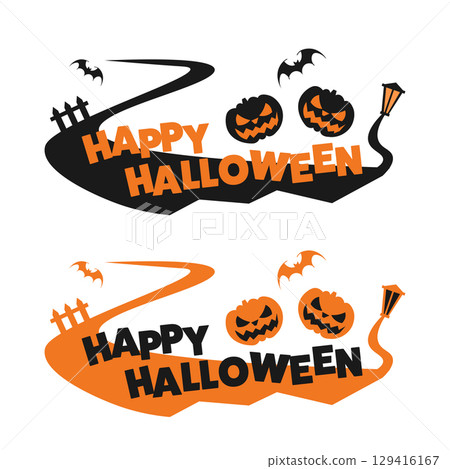 Two cute Halloween-themed logos Two cute Halloween-themed logos 129416167