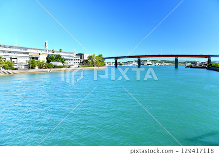 Amakusa Technical High School, overlooking the Amakusa Seto Bridge area (Amakusa City, Kumamoto Prefecture) [July 2025] 129417118