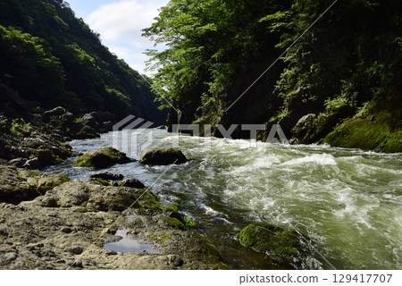 Gunma Watarase Valley in summer Gunma Watarase Valley in summer 129417707