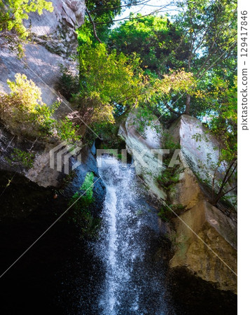 The beginning of the waterfall The beginning of the waterfall 129417846