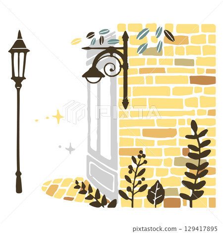 Illustrations inspired by European street corners Illustrations inspired by European street corners 129417895