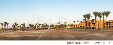 Panoramic View of Marsa Alam Resort Grounds and Beach 129418003