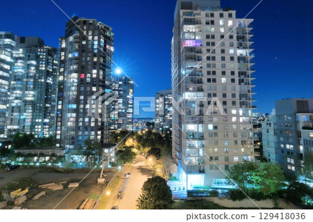 溫哥華美麗的城市景觀和夜景 129418036