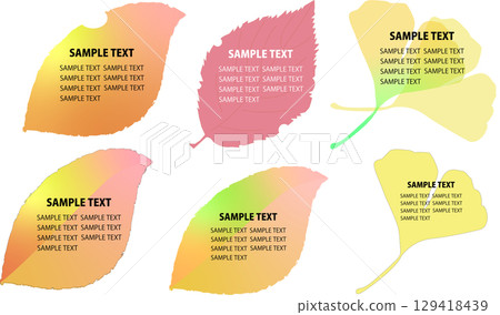 秋葉裝飾材質、框架套裝 秋葉裝飾材質、框架套裝 129418439