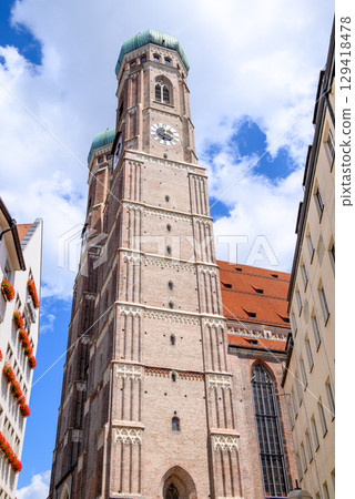 Frauenkirche Cathedral of Our Lady, Roman Catholic church and a symbol of the city of Munich in Bavaria, Germany Frauenkirche Cathedral of Our Lady, Roman Catholic church and a symbol of the city of Munich in Bavaria, Germany 129418478