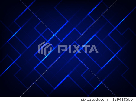 Tech art blue line abstract modern background  129418590