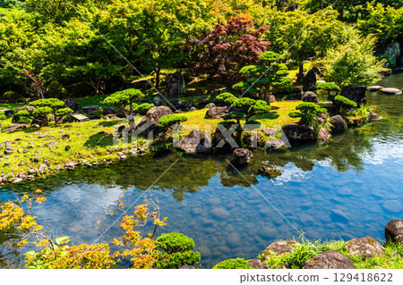 Fresh greenery at Yabakei Dam Memorial Park, Keisekien [Yabakei, Nakatsu City, Oita Prefecture] 129418622