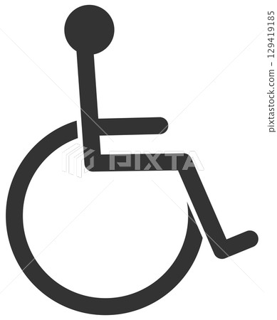 輪椅圖標 輪椅圖標 129419185