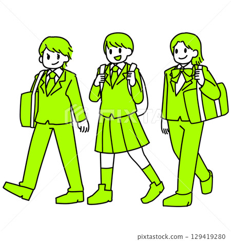 穿著無性別制服的高中生 129419280