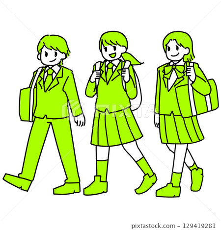 穿著無性別制服上學的高中女生 129419281