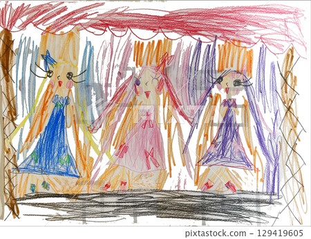 幼稚園小朋友畫的偶像演唱會 129419605