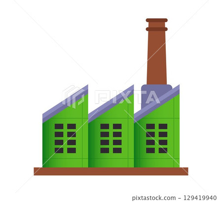 green industrial waste recycling plant. 129419940