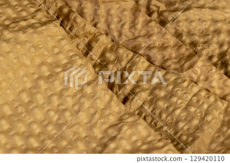 soft paper made of waste paper for transporting equipment and objects, paper details with a raised surface and a large number of irregularities 129420110