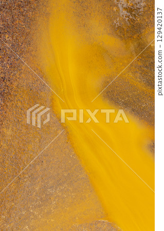 rusty metal made of steel and an alloy of metals, the details of a part of a metal alloy structure covered with red rust spots 129420137