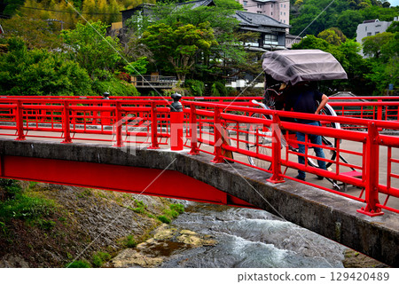 中部地區、伊豆修善寺、旅遊形象、停在靜岡縣伊豆市修善寺小溪橋（青羽橋）的人力車 (6) 129420489