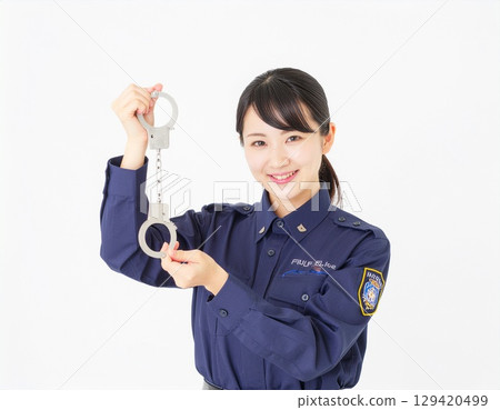 一名女性扮演警察 129420499