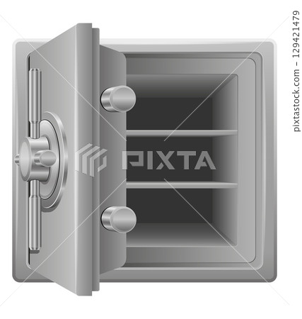 metal safe for storage and security vector illustration 129421479