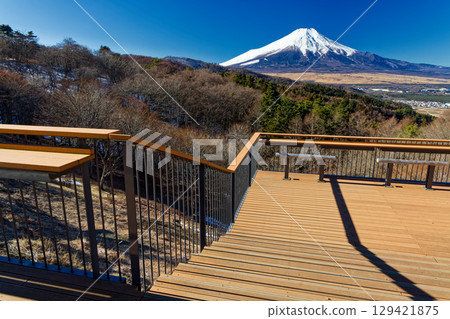 Mt. Fuji in winter seen from Nijukuma Pass 129421875