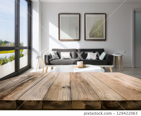 明亮整潔的客廳 129422063