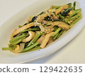 Simmered komatsuna and fried tofu, my wife's home-cooked meals, dinner at home, happy family Title change 129422635