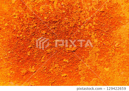 Rough uneven gray concrete surface with decorative drips. Texture stone background 129422659
