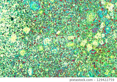 Rough uneven gray concrete surface with decorative drips.  129422759