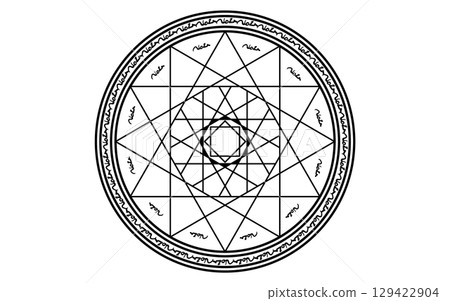 Magic circle, wizard image material. Magic circle, wizard image material. 129422904