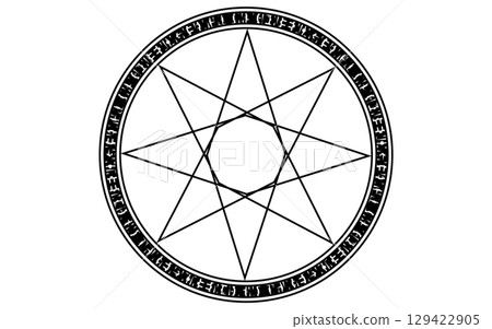 Magic circle, wizard image material. Magic circle, wizard image material. 129422905