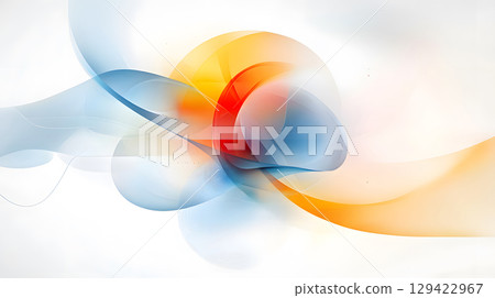 Bold geometric shapes in a modern abstract pattern, featuring circles, squares, and triangles. Ideal for digital design and creative projects. 129422967