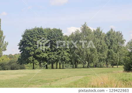 Summer in the landscape park Kolomenskoye in the district, Moscow, August 2022. 129422983