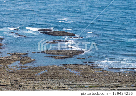 鬼之尖塔的風景與日南海岸的蔚藍大海 129424236