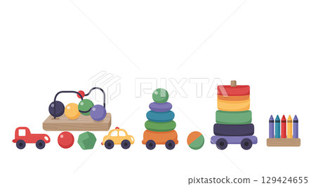 Minimalist Toy Collection No Shadow 129424655