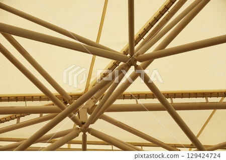 Roof structure of a rest area at a highway service area 129424724