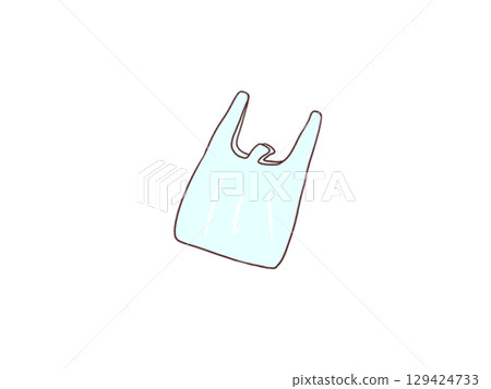 Plastic bags or eco-bags 129424733