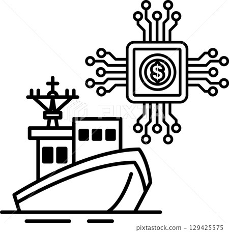 A ship with a dollar sign on it 129425575