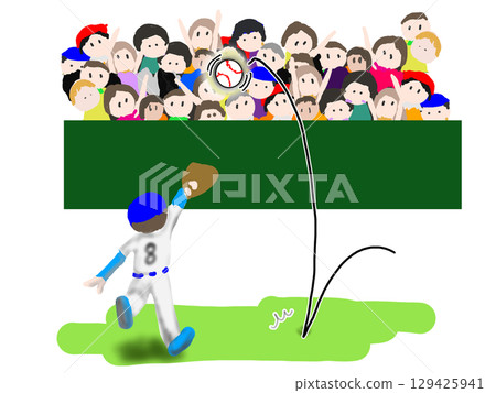 棒球比賽中獲得雙打 129425941