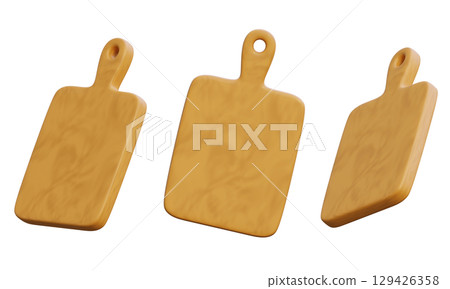 Cartoon Style cutting board 3D graphic 129426358