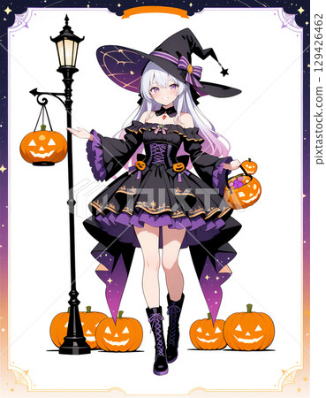 cute halloween illustration 129426462