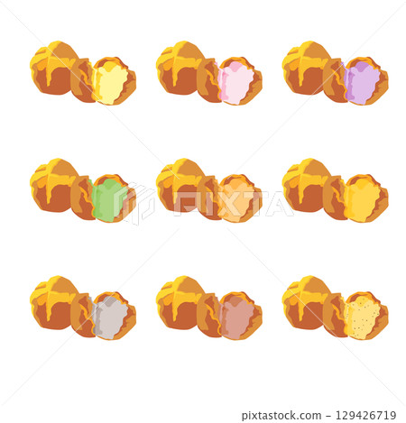 Sata Andagi in various flavors 129426719