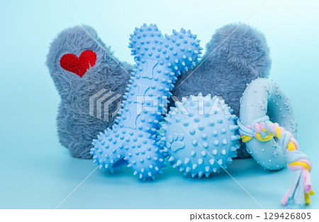 dog toys close up 129426805
