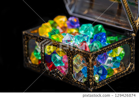 chest with stones chest with stones 129426874