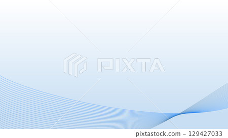 Simple blue gradient wave image curve background material 129427033