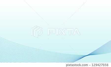 簡單的藍色漸層波浪影像曲線背景素材 129427038