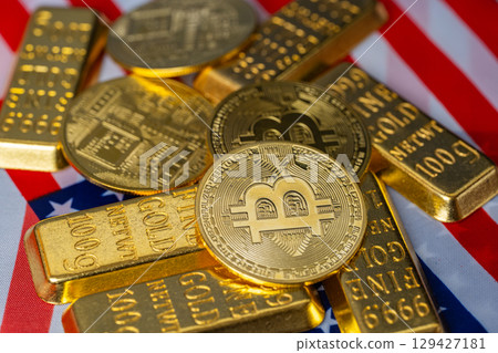 crypto coins with gold bars crypto coins with gold bars 129427181