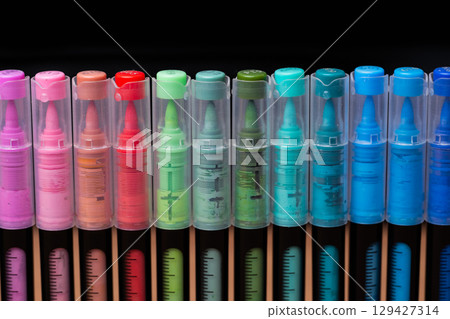 colored watercolor markers colored watercolor markers 129427314
