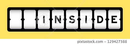 Black color in word inside on slot banner with yellow color background Black color in word inside on slot banner with yellow color background 129427388